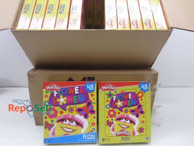 Lot 31-8128 - (48) Playdoh Puzzle Flowers Powder - Appear New