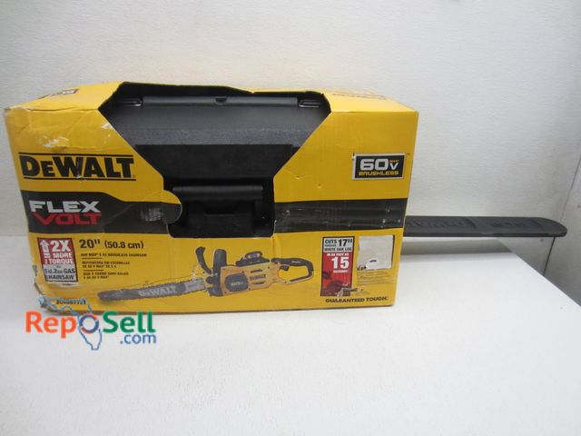 Lot 31-9327 - New in case. 60V max DeWalt chainsaw, DCCS677, tool only. Powers on.