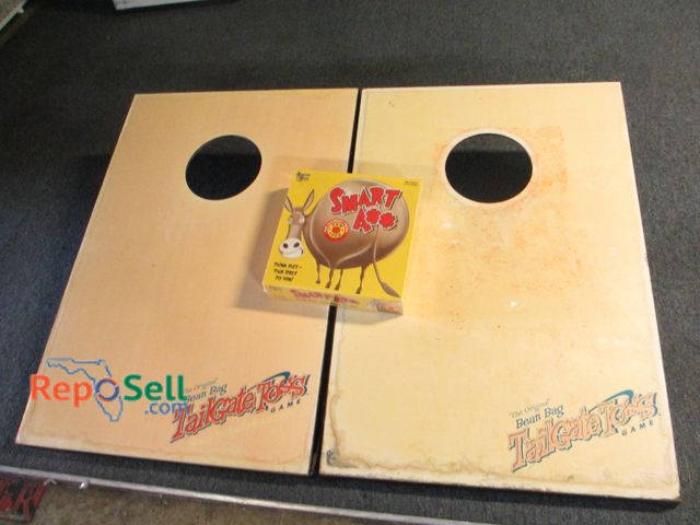 Lot 31-2175 - Cornhole Boards &amp; New Board Game (Smart A**)