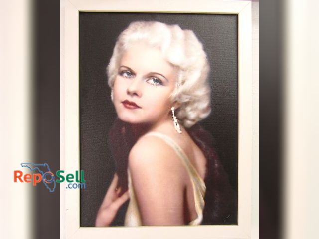 Lot 31-1002 - Framed Giclee Jean Harlow Portrait 20" x 26"