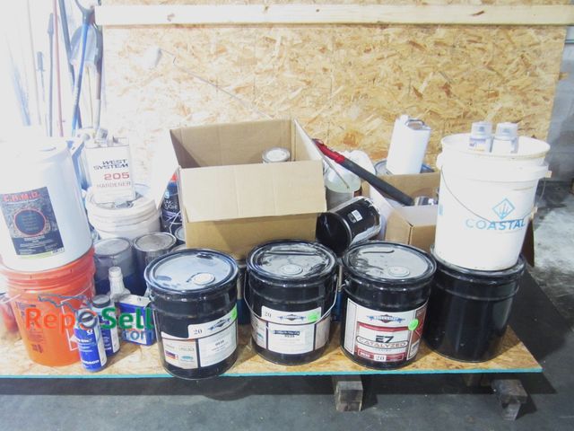 Lot 31-8204 - Large Lot of Shop Chemicals, Stains, Paints, Supplies etc
