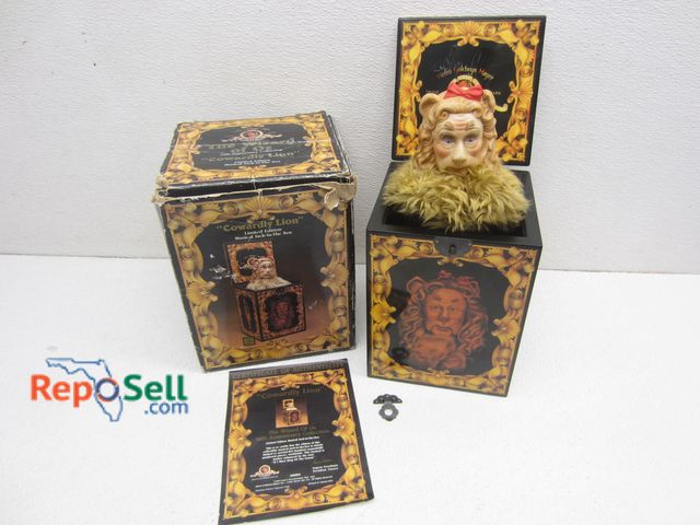 Lot 31-1078 - Limited Edition "Cowardly Lion" Jack-in-the-Box, Has COA, Winder Needs Repair