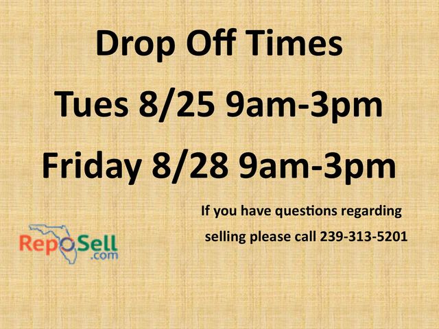 Drop Off Times & Consignment Info