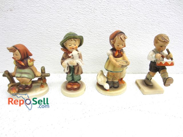 Lot 31-2445 - (4) Goebel Figures: Lost Sheep, Just Resting, Little Drummer And Be Patient, All West Germany