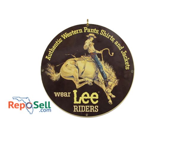 Lot 31-1209 - Lee Riders Original Porcelain Sign; 11" Round; Circa 1950's