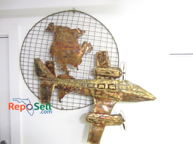 Lot 31-1414 - Metal Airplane Wall Decor 46" W
