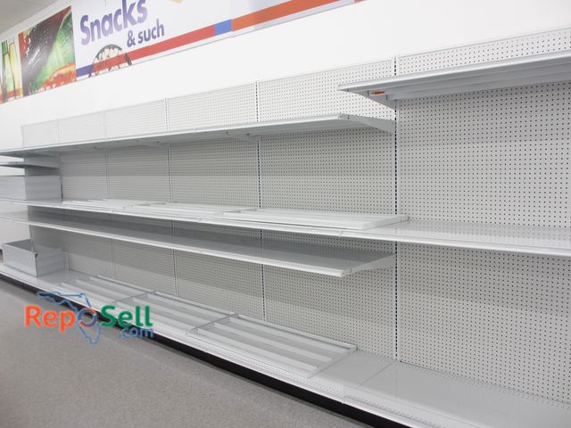 Lot 31-3061 - (5) 4' Sections of Madix Peg Board &amp; Shelving. Buyer Must Remove.