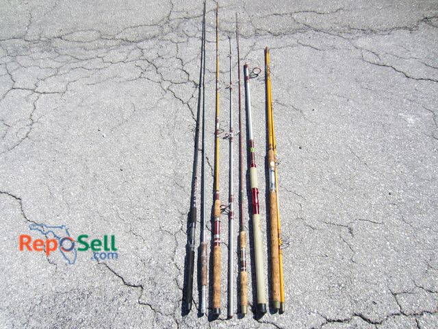 Lot 31-7478 - (6) Fishing Poles: Penn, Hurricane, etc.