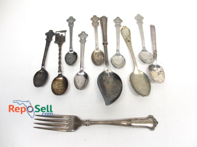 Lot 31-9026 - Vintage Spoon Lot and Sterling Fork 27g