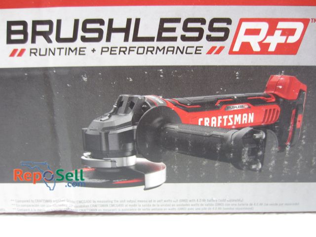Lot 31-3162 - Craftsman 20V 4-1/2" Small Angle Grinder - TOOL ONLY #CMCG451B