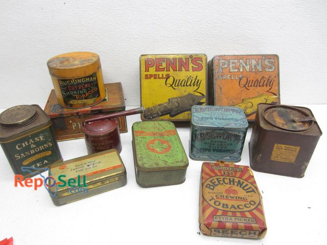 Lot 31-8206 - (11) Antique Tins: Tobacco, Boy Scouts, Tea, etc.