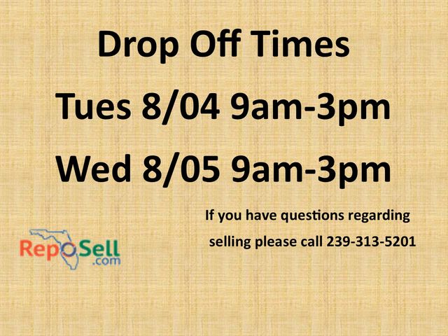Drop Off Times & Consignment Info
