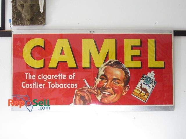 Lot 31-1021 - 1941 Camel Original Poster - Sweeney Litho Co. - Foamboard Back &amp; Plexi Cover - 8' x 4'