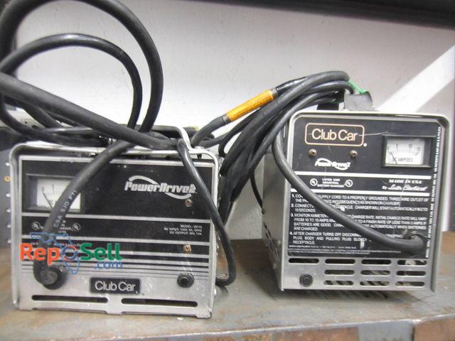 Lot 31-1317 - (2) Club Car Battery Chargers: PowerDrive2 Model 22110, PowerDrive3 48V 13A Industrial