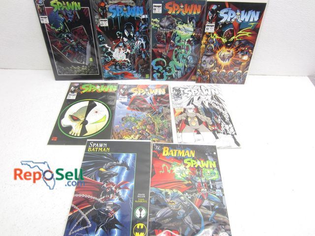 Lot 31-8426 - (9) Spawn Comics, All With Bags And Boards
