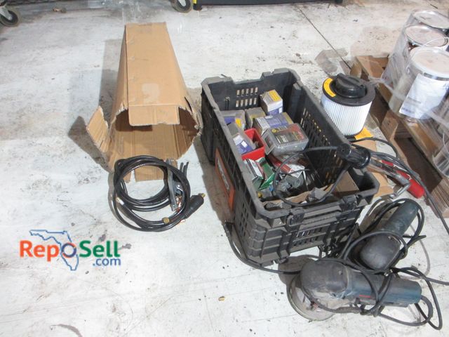 Lot 31-8137 - Tool/Hardware Lot: (2) Sanders (power on), Screws, Filter, etc.