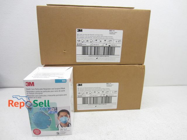 Lot 31-9211 - (240) 3M healthcare particulate respirator/surgical masks, 2 cases.