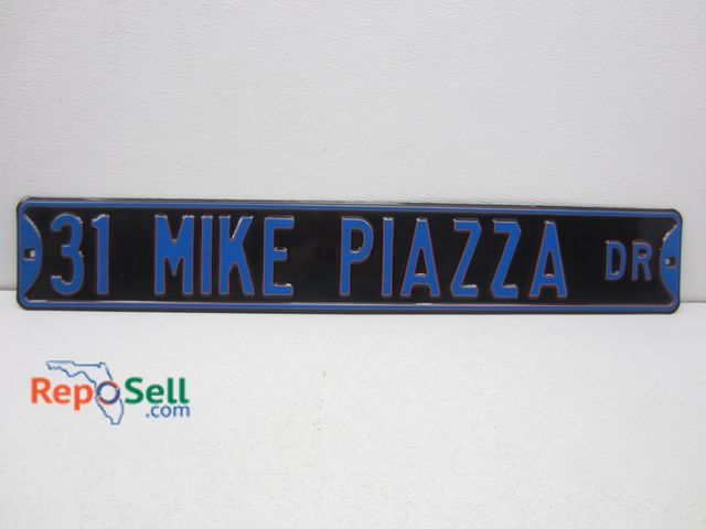 Lot 31-5204 - Mike Piazza Metal Street Sign, 36"L x 6"H