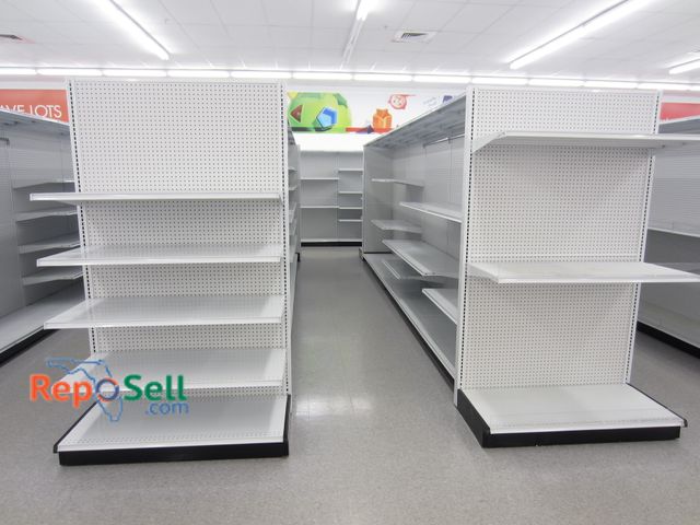Lot 31-3013 - (2) Retail Shelving, 20' Double Sided, Plus End Caps. 25" Deep Shelves. Buyer Must Disassemble &amp;...