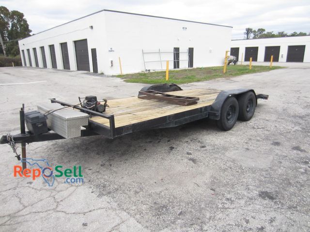 Lot 31-8059 - 2017 Double Axle Car Trailer 263" Long With Ramps, Electric Brakes, 9K  lbs Winch With Battery, 3500...