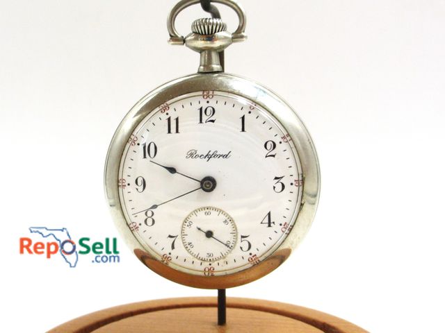 Lot 31-6046 - Rockford 1908 Pocket Watch Size 18 17J Grade 935 Silveroid - Movement #744877 - Ran Intermittently