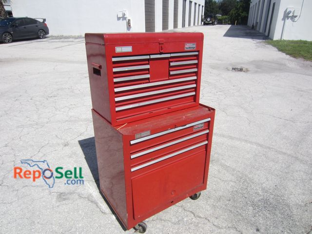 Lot 31-6105 - Sears/Craftsman Stackable Toolboxes w/Tools (Top 26x19x12, Bottom 27x28x18", Total Height 47"), Wren...