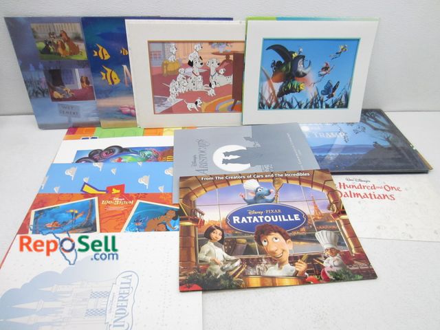 Lot 31-1339 - (19) 19 Disney lithographs, some sealed: 101 Dalmatians, Bugs Life, Cinderella etc
