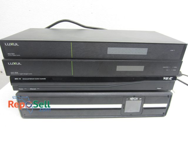 Lot 31-9180 - (2) LUXUL Controllers: AGS-1224, AMS - 1816P, (1) Tripp Lite HTRL 15UPS, MRX-10 Network System Conro...