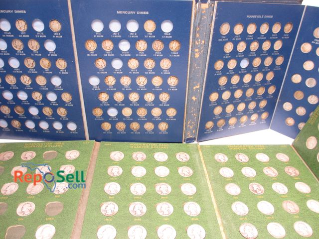 Lot 31-5025 - Coin Lot: Mercury Dimes 1916-62, Roosevelt Dimes 1946-62 and Quarters 1932-1963