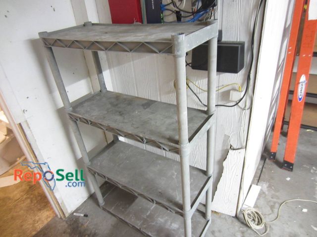Lot 31-1291 - Metal Shelf Unit With Four Tiers, 56"H x 34"W x 15"D