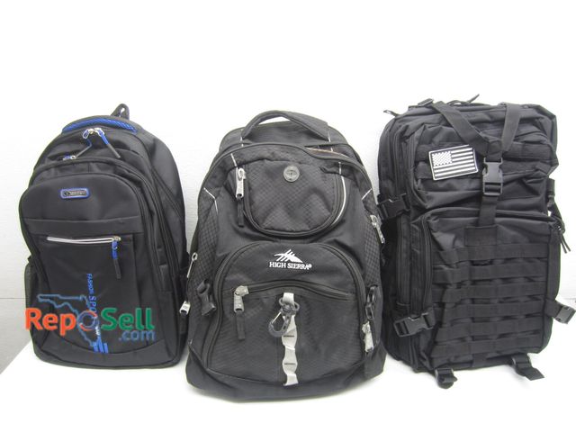 Lot 31-1062 - (3) Backpacks: (1) Tactical, High Sierra And S Sport