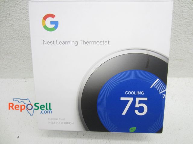 Lot 31-6045 - Google Nest Learning Thermostat - Stainless Steel Pro Edition