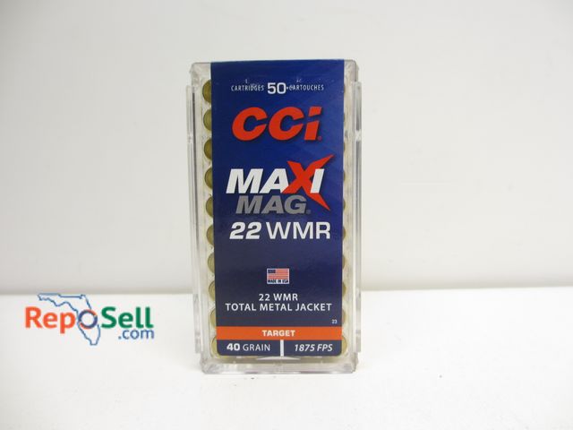 Lot 31-7046 - (50) Rnds cci Maxi Mag .22 WMR 40gr Ammo