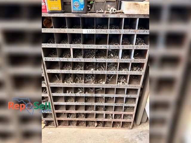Lot 31-1105 - Large Metal Organizer Featuring Multiple Compartments Containing An Assortment Of Screws, Bolts, Was...