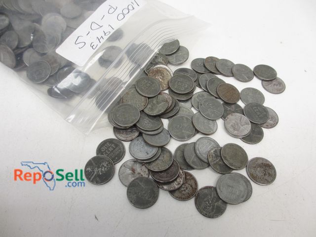 Lot 31-8001 - (1,000) 1943 Steel Wheat Cents
