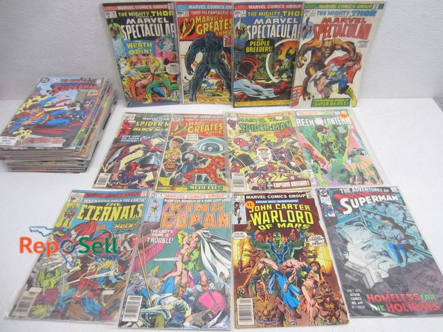 Lot 31-6267 - (45) vintage comic books, most bagged: Marvel, DC, etc.