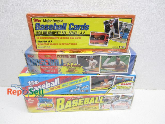 Lot 31-5228 - (4) Topps NIB Factory Sealed Complete Baseball Card Sets: 1991, 92, 94, 95