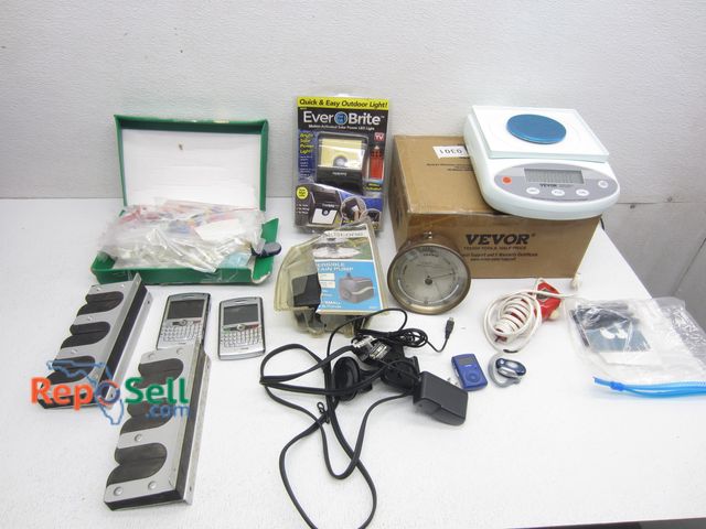 Lot 31-1396 - Estate Lot: Vevor Scale (Powers On), Grafting Clips, (2) Black Berry Phones, etc.