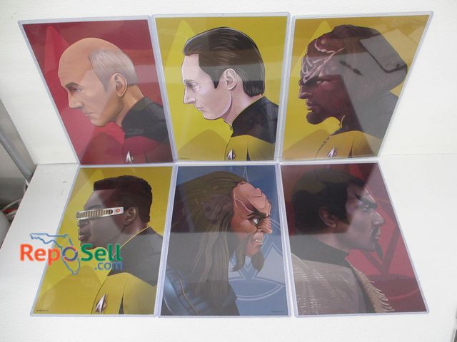 Lot 31-5200 - (6) Star Trek Prints in Top-Loaders; Amatoism's; All 11"x17"