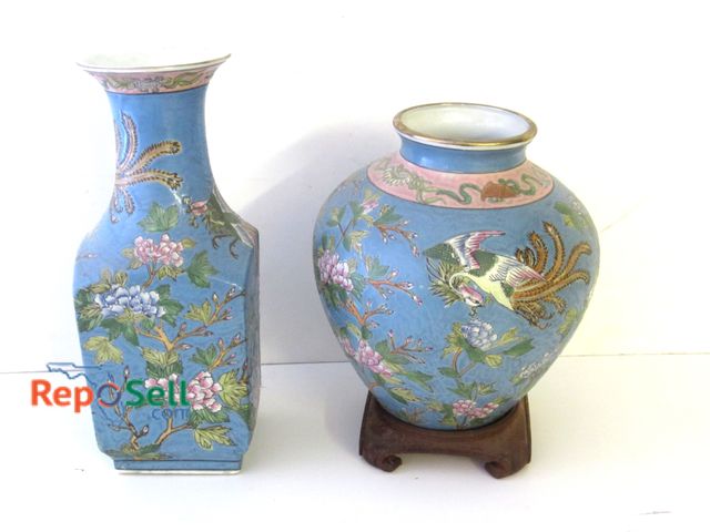 Lot 31-2102 - (2) Asian Vases Made in Macau