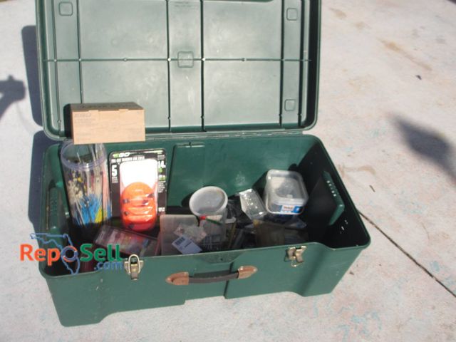 Lot 31-8587 - Contico Storage Chest With Hardware And EGO Trimmer Accessories