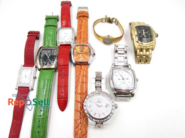 Lot 31-1527 - (8) Watches (not running): Saks Fifth Ave. Black, Toy Watch, Lanciani, Arden, etc.