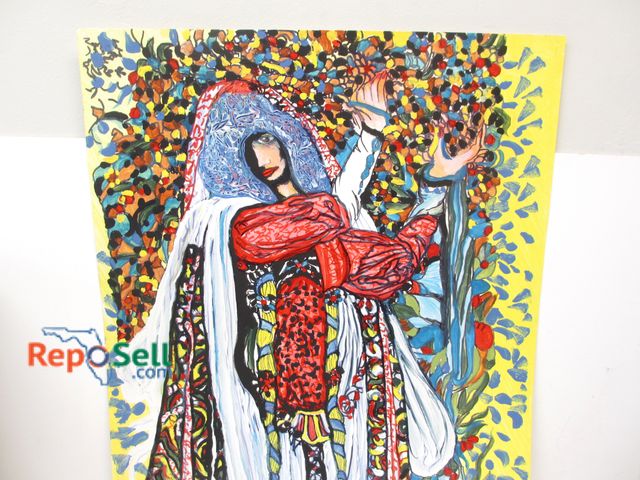 Lot 31-6020 - Oil on Paper Signed by William Verdult "The Fruit Garden" with COA 22" x 28" - COA supplied by Consi...