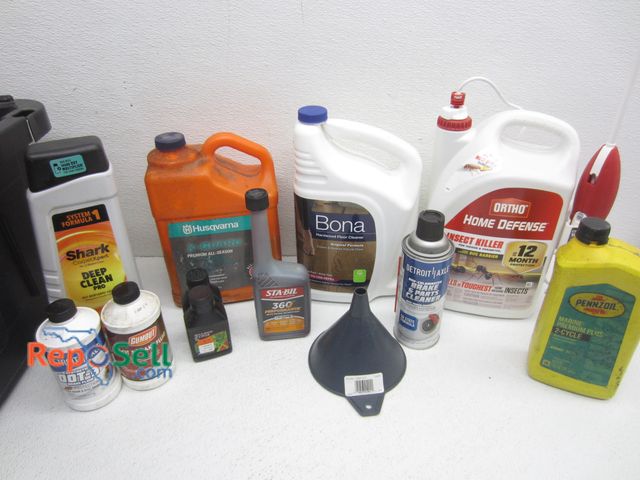 Lot 31-2400 - Lot of Oils, Fluids, Car Cleaners, etc. - Some for Tools, Cars, Home, Lawn