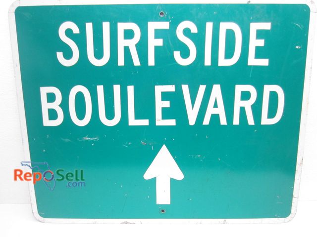 Lot 31-6467 - Surfside Boulevard Metal Street Sign, 24"x30"