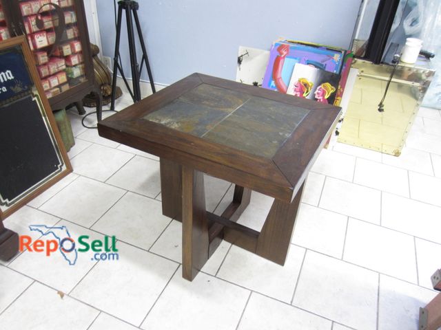 Lot 31-1027 - Wood Side Table 24"x26"x23.5"