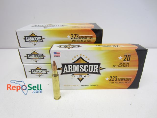 Lot 31-3379 - (80) Rds Armscor 223 Remington 62GR FMJ Ammo