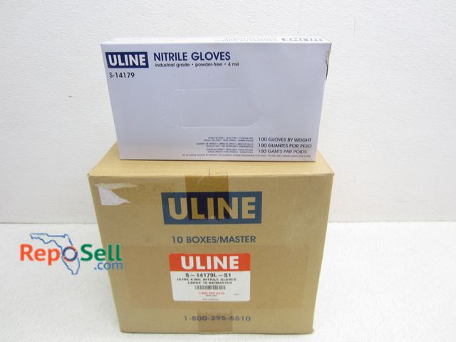 Lot 31-6344 - (1000) Uline Large Nitrile Gloves - (10 Boxes)