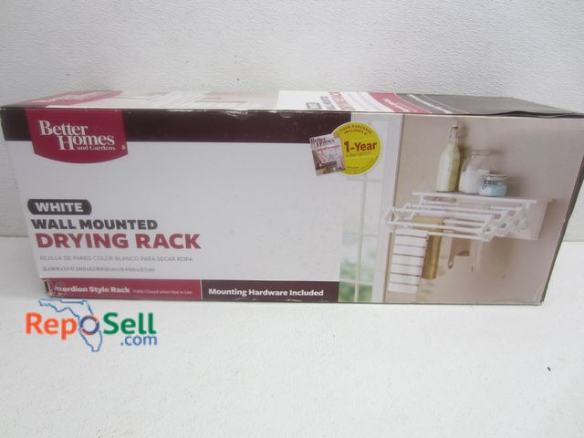 Lot 31-6499 - White Wall Mounted Drying Rack - Appears New