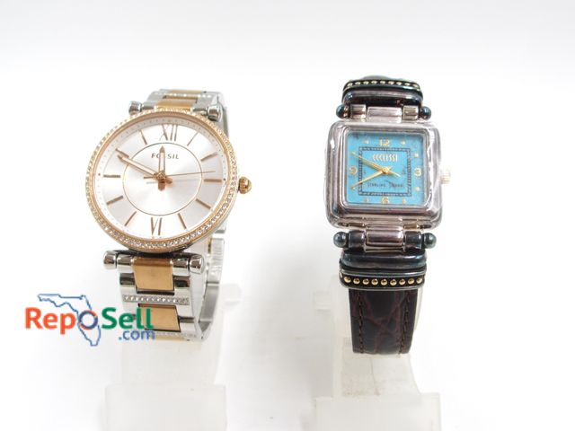 Lot 31-4014 - (2) New  Ladies Watches in Box: Fossil Dress and Ecclissi Silver Case